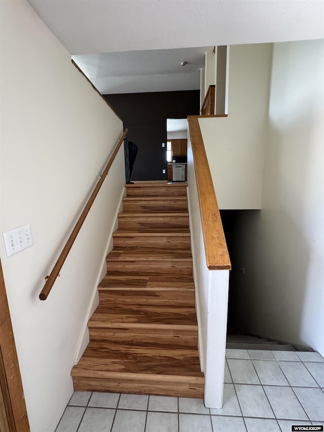 191 Lester Dr, Rock Springs, WY 82901 - staircase with tile patterned floors