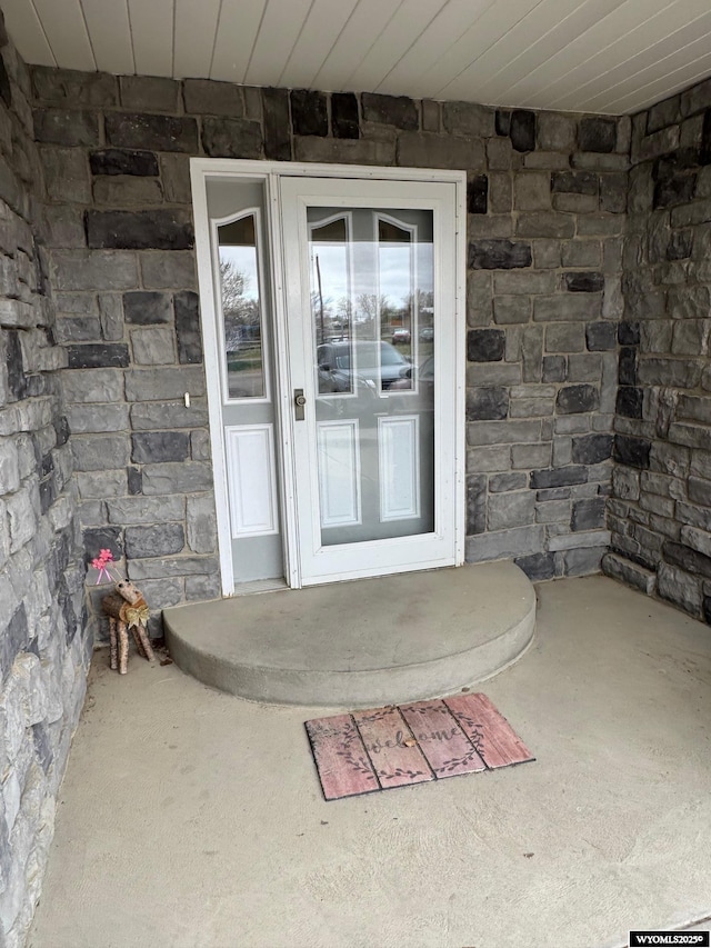 191 Lester Dr, Rock Springs, WY 82901 - entrance to property featuring stone siding