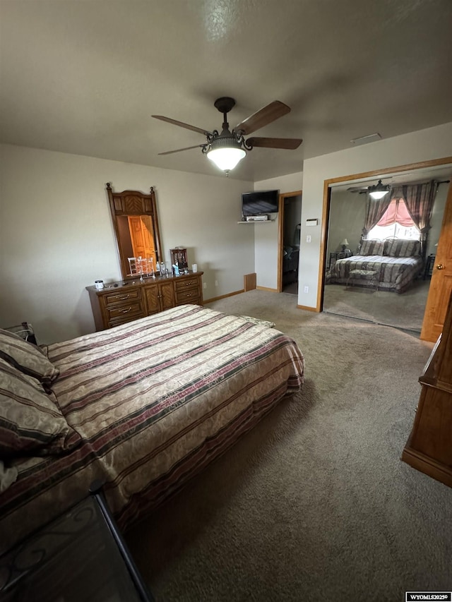 191 Lester Dr, Rock Springs, WY 82901 - bedroom featuring carpet flooring, ceiling fan, and baseboards