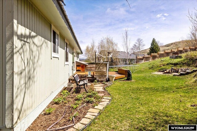 147 Apache Dr, Evanston, WY 82930 - view of yard featuring a wooden deck