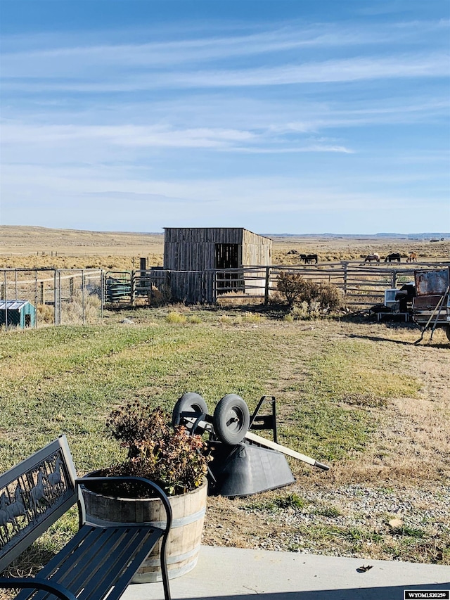 65 Eagle Ln, Lyman, WY 82937 - view of yard featuring a view of rural / pastoral area, a pole building, and an outdoor structure