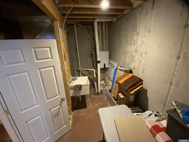4230 S Oak St, Casper, WY 82601 - unfinished basement featuring a sink