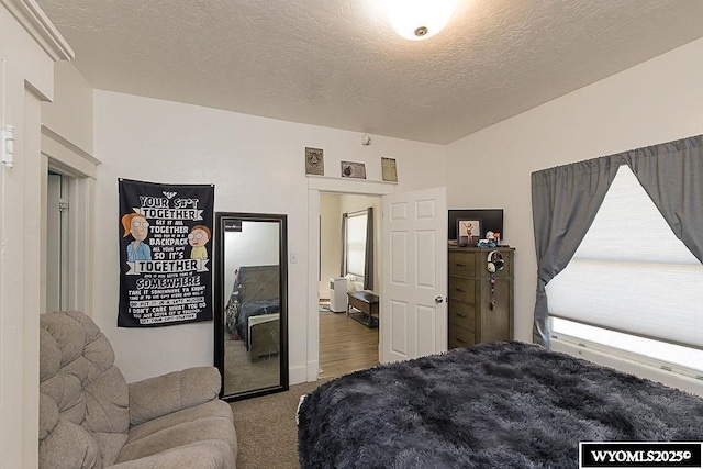 330 M St, Rock Springs, WY 82901 - carpeted bedroom with a textured ceiling