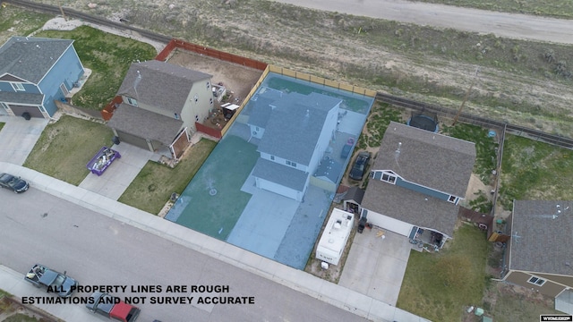 aerial perspective of suburban area