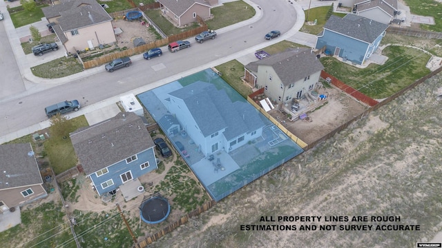 aerial perspective of suburban area