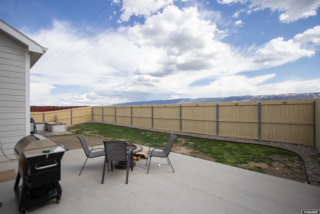view of patio featuring cooling unit