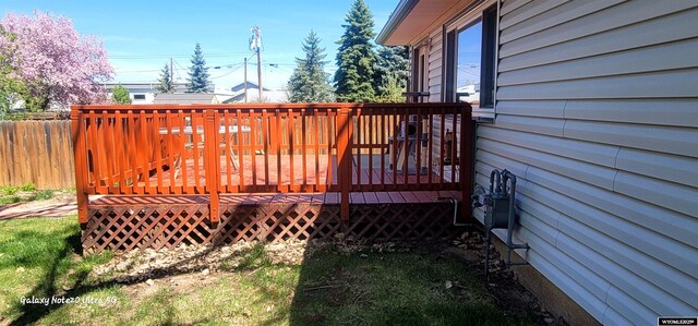1630 De Smet Ave, Sheridan, WY 82801 - wooden terrace featuring fence