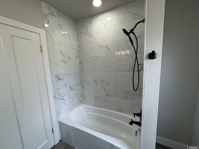 full bathroom featuring tub / shower combination