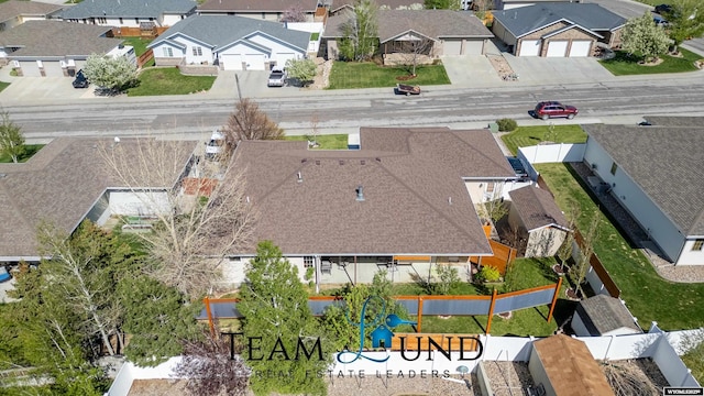 aerial perspective of suburban area
