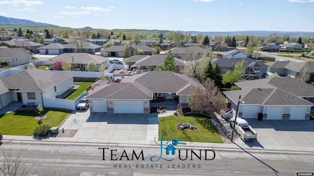 aerial view of residential area