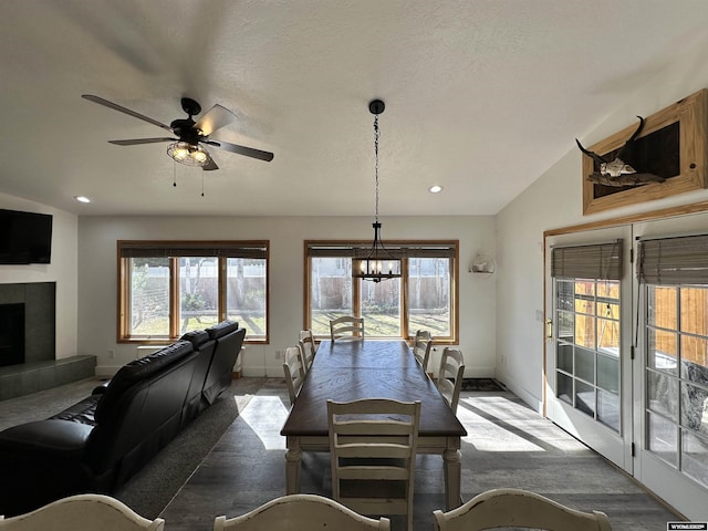 920 Laramie St, Rock Springs, WY 82901 - dining space with healthy amount of natural light, baseboards, ceiling fan, and recessed lighting