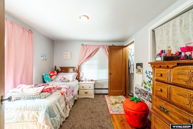 223 S Thurmond St, Sheridan, WY 82801 - carpeted bedroom featuring baseboard heating