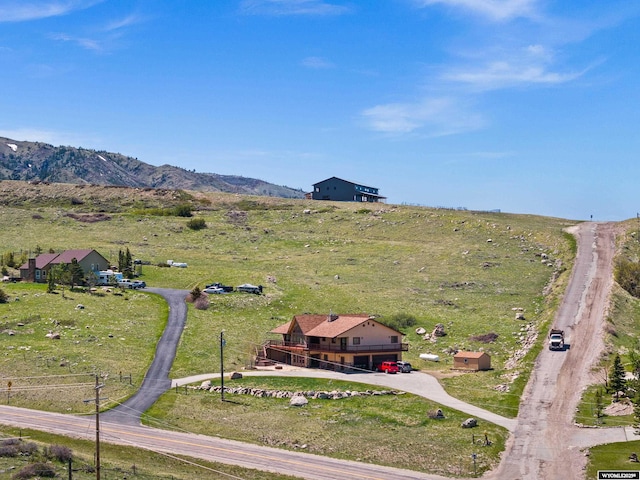 view of rural area with a mountainous background