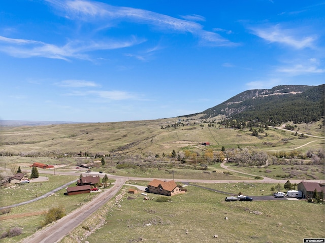 view of rural area featuring a mountain backdrop