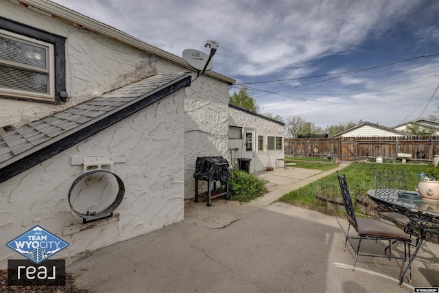 view of patio / terrace featuring a grill