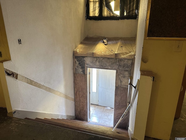 219 W Franklin St, Morrill, NE 69358 - stairs with a textured wall