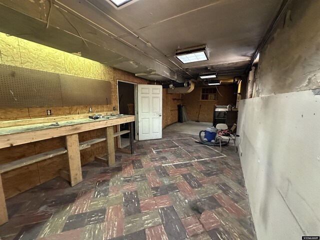219 W Franklin St, Morrill, NE 69358 - basement with a workshop area and tile patterned floors