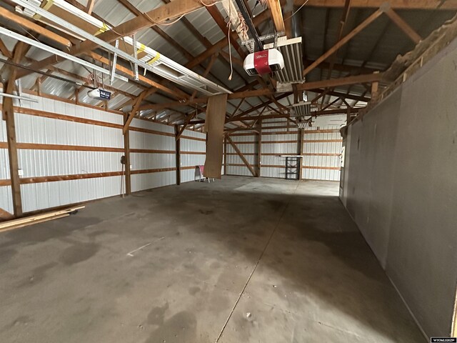 219 W Franklin St, Morrill, NE 69358 - garage featuring a garage door opener
