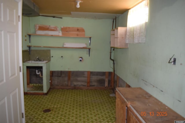 view of finished below grade area