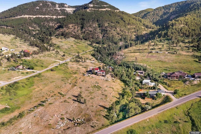 view of property location with a mountain backdrop