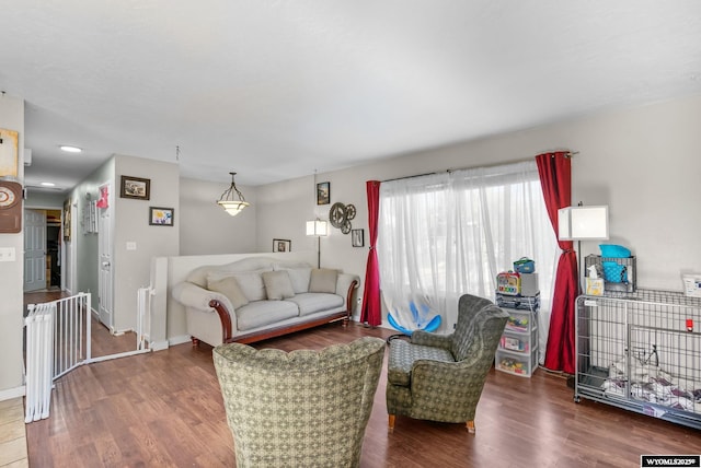 104 Canyon Hollow Dr, Evanston, WY 82930 - living area with wood finished floors and baseboards