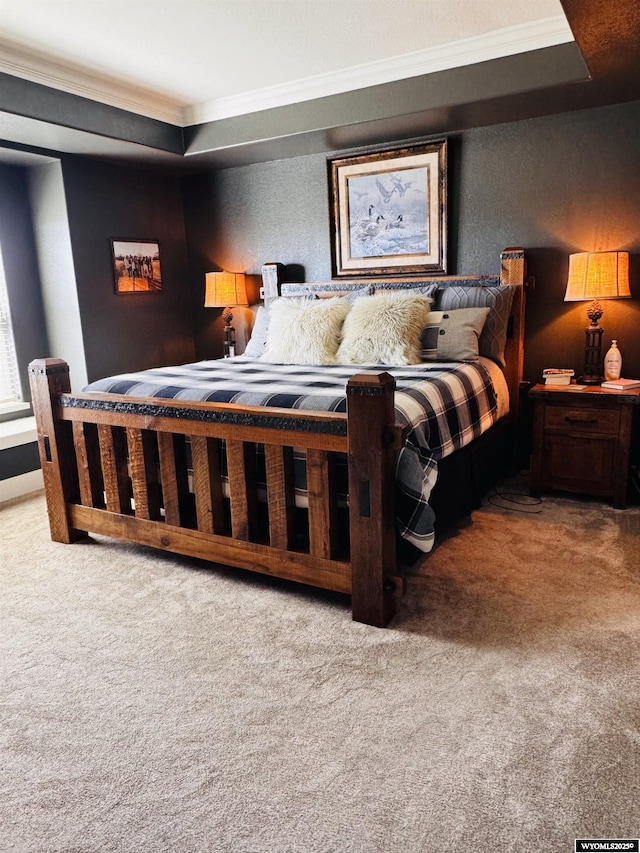101 Pebble Ln, Torrington, WY 82240 - bedroom featuring crown molding and carpet flooring