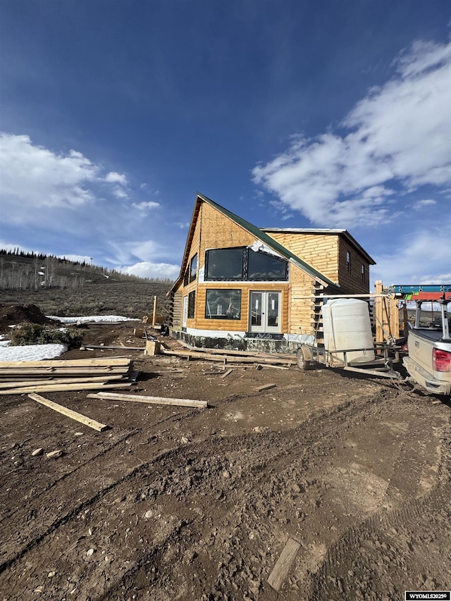 71 Sterling Dr, Daniel, WY 83115 - view of side of home with french doors