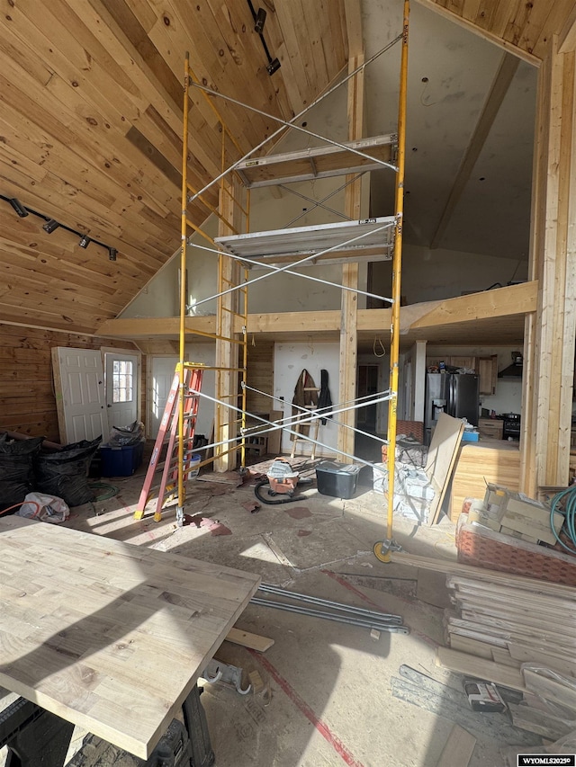 71 Sterling Dr, Daniel, WY 83115 - miscellaneous room with high vaulted ceiling