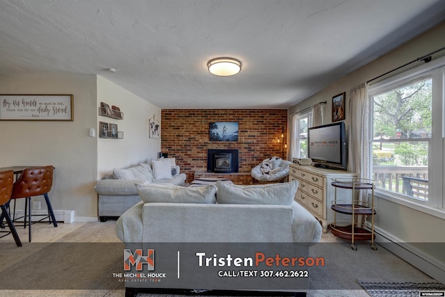 2819 E 6th St, Casper, WY 82609 - living area with healthy amount of natural light, baseboards, and carpet flooring