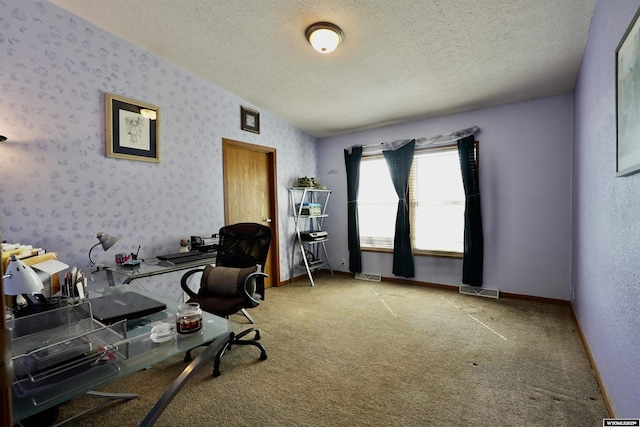 33 Oxbow Rd, Buffalo, WY 82834 - carpeted office with a textured ceiling and baseboards