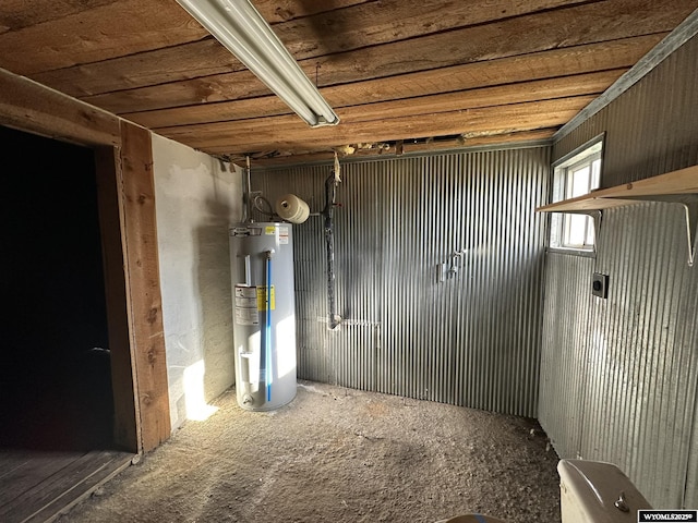 107 S Laramie Ave, Fort Laramie, WY 82212 - basement featuring water heater
