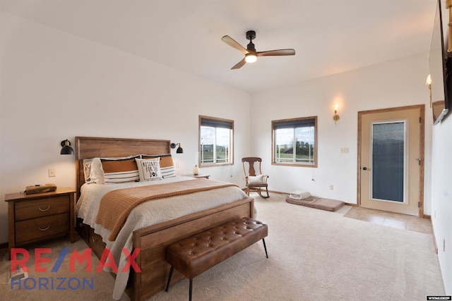 6 Chapparal, Douglas, WY 82633 - carpeted bedroom with a ceiling fan and baseboards