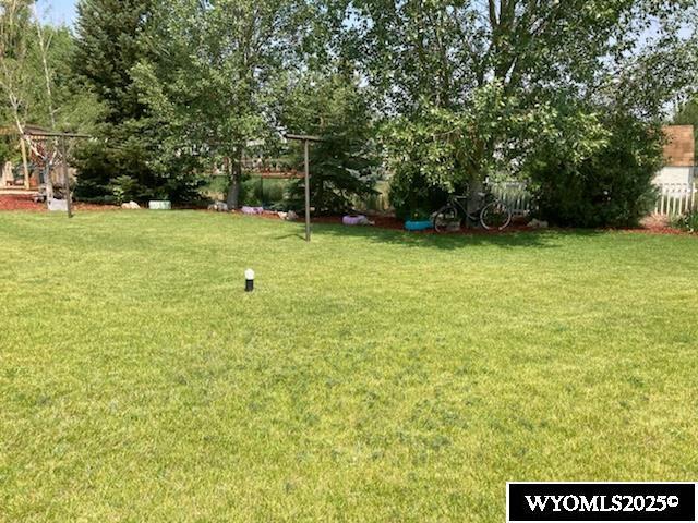 view of grassy yard