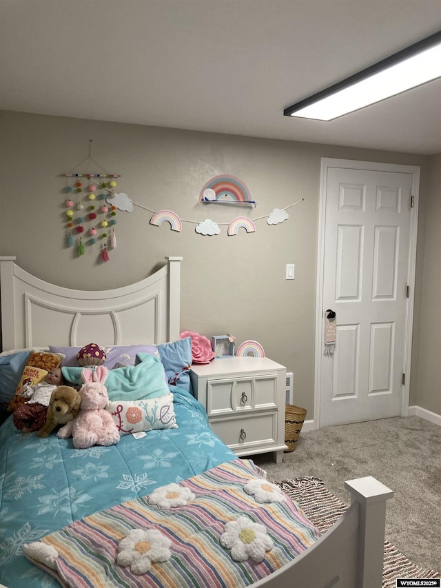 bedroom with carpet