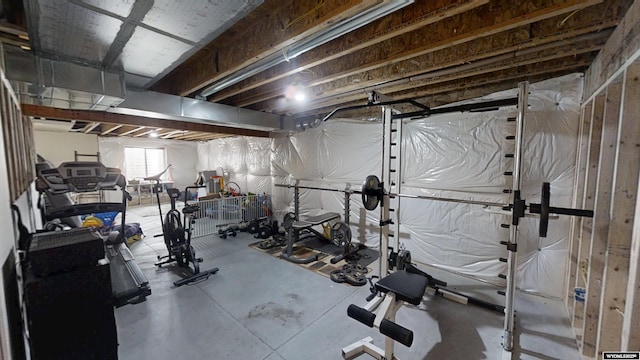 view of exercise area