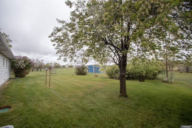 view of grassy yard
