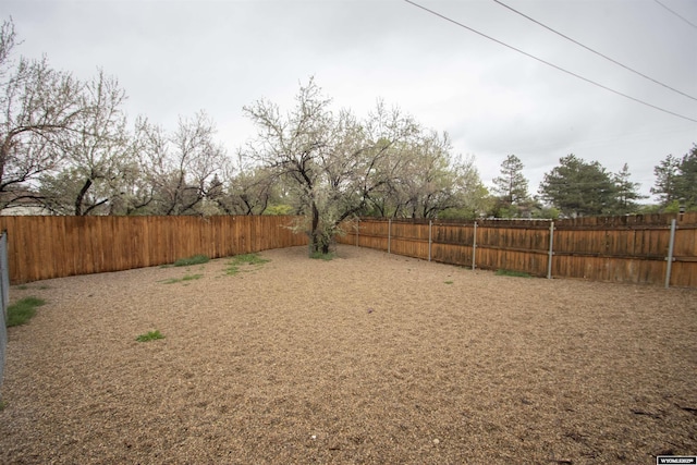 view of fenced backyard