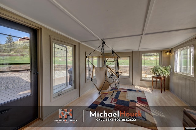 view of sunroom