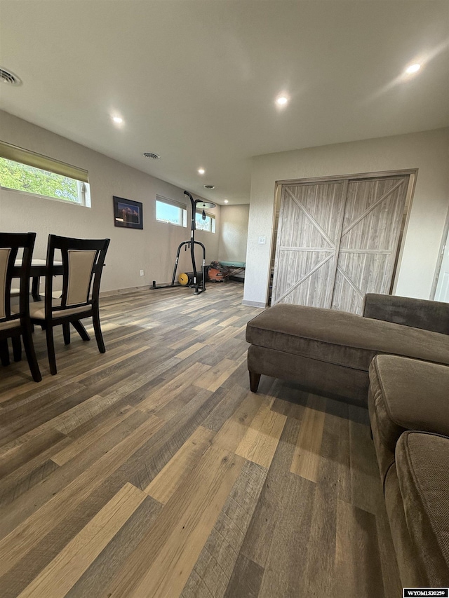 41 Ridgewater Ln, Douglas, WY 82633 - living area with recessed lighting, wood finished floors, and healthy amount of natural light