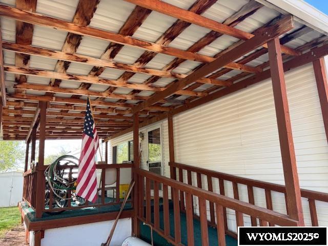 170 Eardley Ave, Fort Bridger, WY 82933 - view of wooden deck