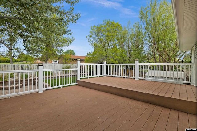 86 Calypso St, Casper, WY 82604 - wooden terrace with a fenced backyard