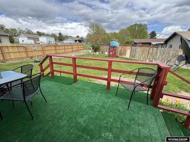 315 Summit Dr, Riverton, WY 82501 - view of yard with outdoor dining space and a residential view