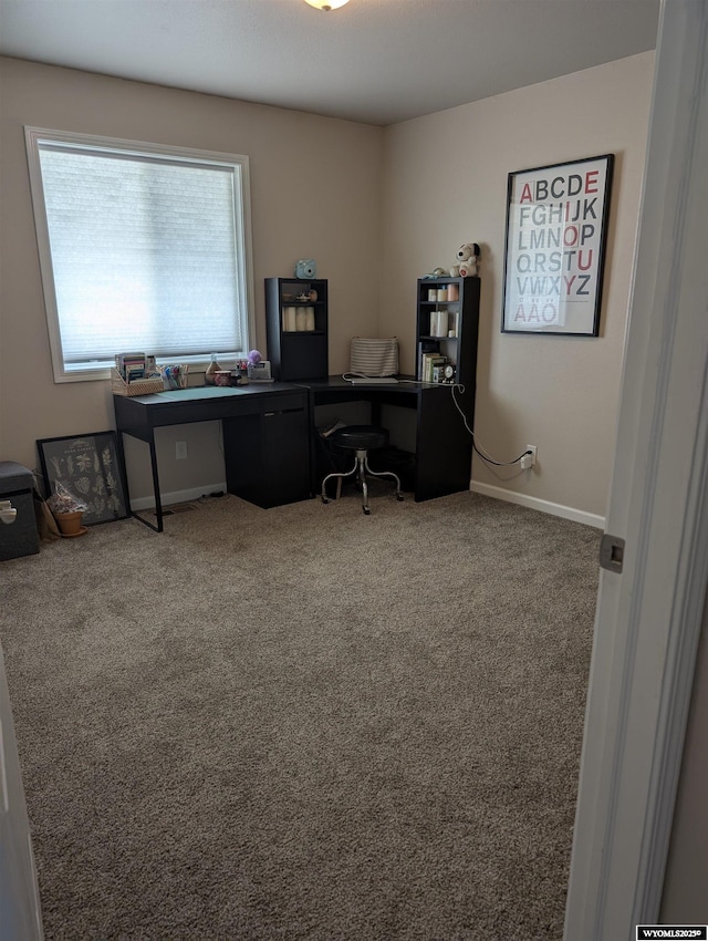 1206 E Park Ave, Riverton, WY 82501 - carpeted home office featuring baseboards