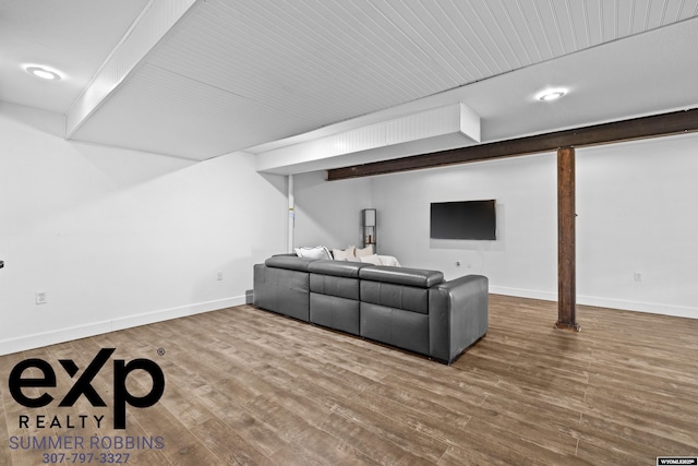 2521 Sagewood Ave, Casper, WY 82601 - living area with wood finished floors and baseboards