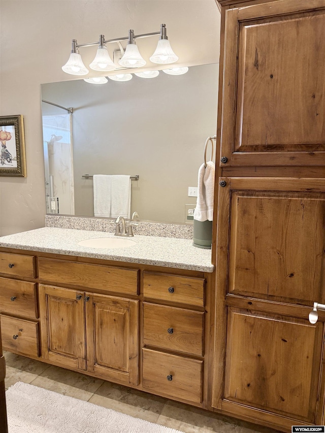 617 Lucille Cir, Evanston, WY 82930 - bathroom with vanity and tile patterned flooring