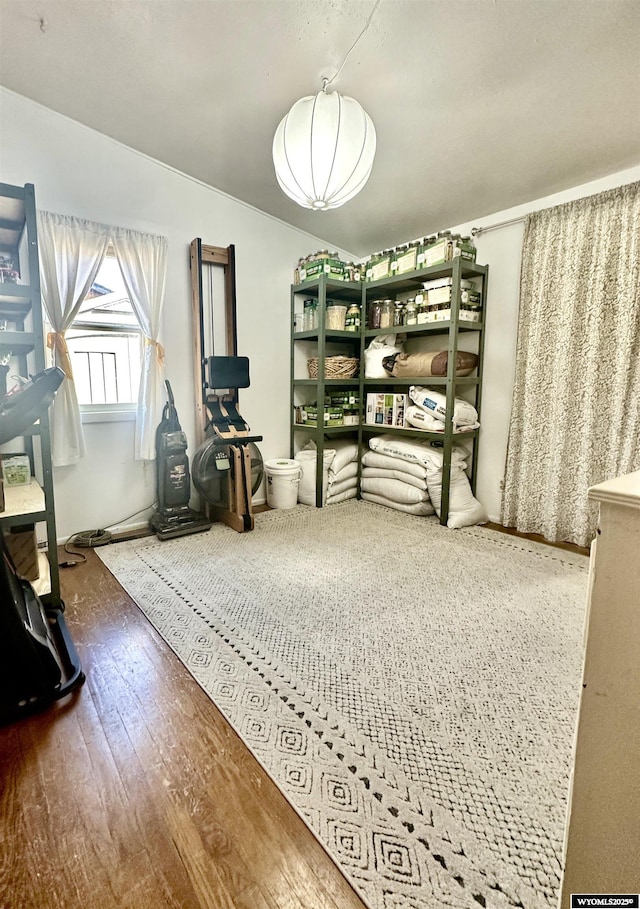 720 S 16th St, Worland, WY 82401 - interior space featuring wood finished floors and lofted ceiling