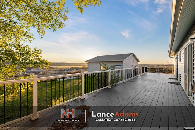 396 Williams Way, Glenrock, WY 82637 - deck with a lawn