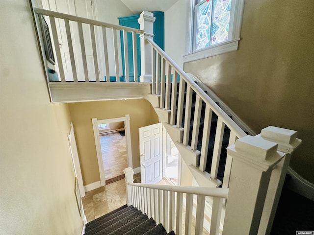 596 Garfield St, Lander, WY 82520 - stairs with baseboards