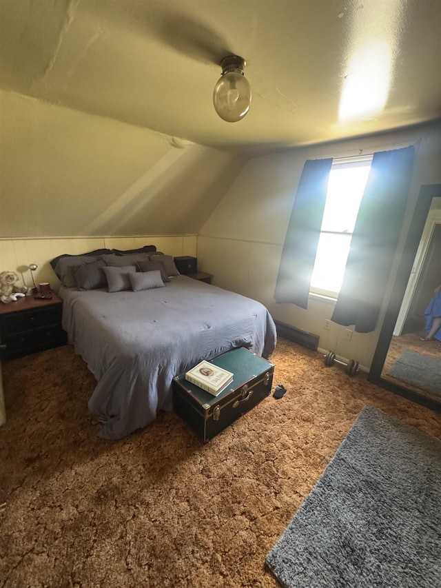 1137 Main St, Evanston, WY 82930 - bedroom with carpet and vaulted ceiling