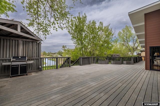 370 Aster, Casper, WY 82604 - wooden deck with grilling area